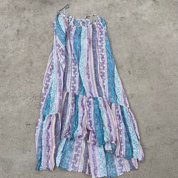 Anthropologie Womens Size S Summer Beach Cover Up Maxi‎ Dress Coastal Boho Flowy - Picture 4 of 4